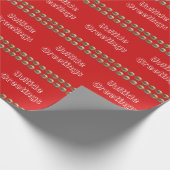 Yuletide Groetjes Rood inpakpapier (Hoek)