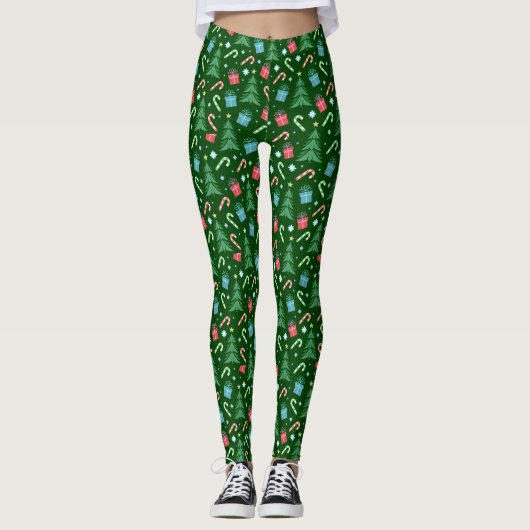 Yuletide Harmony Kerstvakantie Leggings (Voorkant)