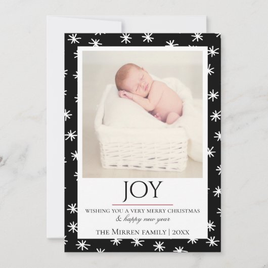 Yuletide Holiday-fotokaart Feestdagenkaart (Voorkant)