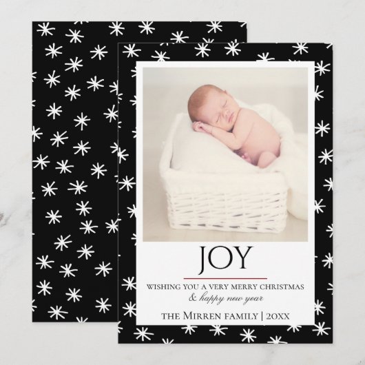 Yuletide Holiday-fotokaart Feestdagenkaart (Voorkant / Achterkant)