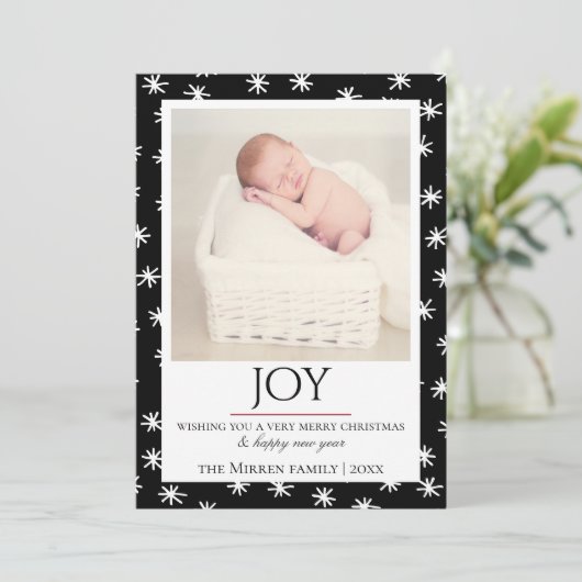 Yuletide Holiday-fotokaart Feestdagenkaart (Staand voorkant)