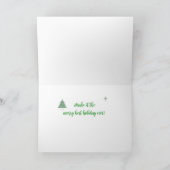 Yuletide Holiday Seizoen Groen met Fotoversieringe Kaart (Binnen)