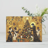 "Yuletide Joy" Feestdagenkaart (Staand voorkant)