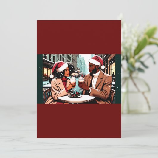 Yuletide Joy in de Stad Feestdagenkaart (Staand voorkant)