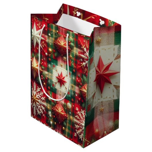 Yuletide Joy Medium Cadeauzakje (Achterkant Gekanteld)