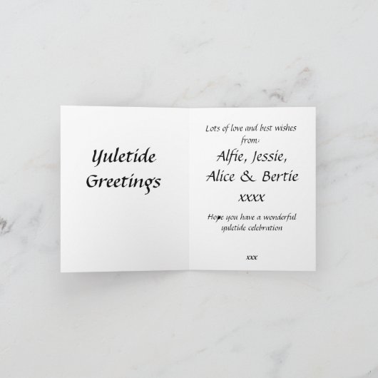  Yuletide Kerst Kaart (Binnen)