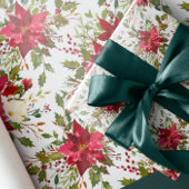 Yuletide | Kerst van Poinsettia berries Cadeaupapier