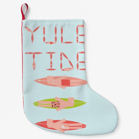 Yuletide KerstSurfer Stocking Kleine Kerstsok (Voorkant)