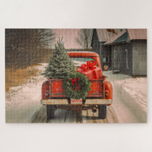 Yuletide Levering: De Rode Vrachtwagen van de Kers Legpuzzel
