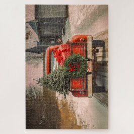 Yuletide Levering: De Rode Vrachtwagen van de Kers Legpuzzel