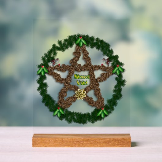 Yuletide Pentacle Acryl Bord (Neutraal)
