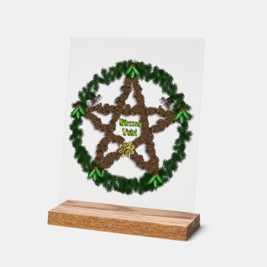 Yuletide Pentacle Acryl Bord (Hoek)