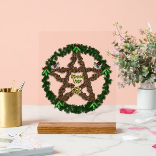 Yuletide Pentacle Acryl Bord (Huwelijk)
