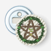 Yuletide Pentacle Button Flesopener (Voorkant)