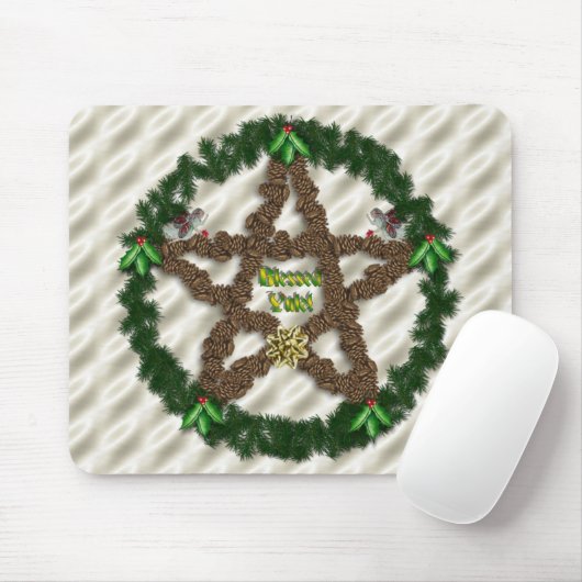 Yuletide Pentacle Muismat (Met muis)