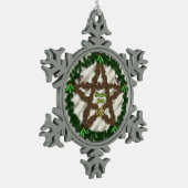 Yuletide Pentacle Tin Sneeuwvlok Ornament (Links)