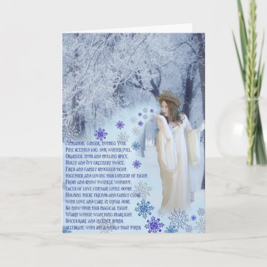 Yuletide Poem Feestdagen Kaart (Voorkant)