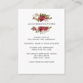 Yuletide | Poinsettia WEDDING Hotel Accommodatie Informatiekaartje