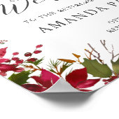 Yuletide Poinsettia Welcome Poster V1 (Hoek)