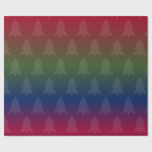 Yuletide Pride Dark Rainbow Holiday Tree Cadeaupapier (Vlak)