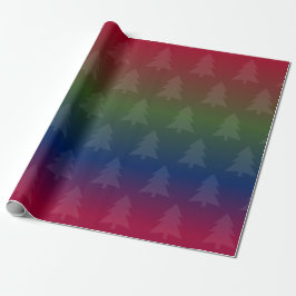 Yuletide Pride Dark Rainbow Holiday Tree Cadeaupapier