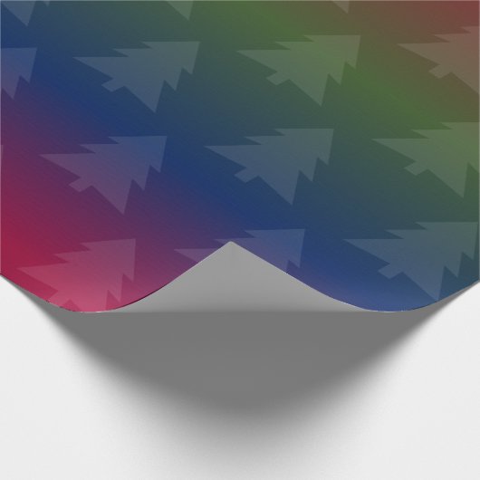 Yuletide Pride Dark Rainbow Holiday Tree Cadeaupapier (Hoek)