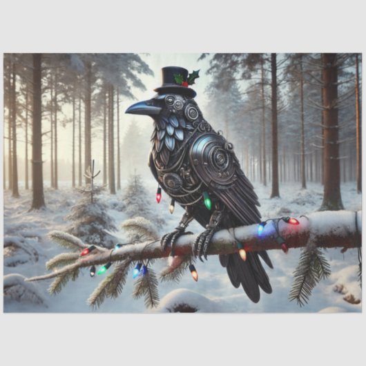 Yuletide Raven Tissuepapier (Voorkant)