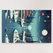 Yuletide Reflecties in de oostelijke Canvas tas Legpuzzel (Horizontaal)