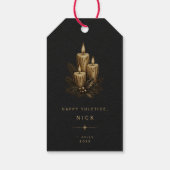Yuletide Shadows Gotische Kerstmis Winter Cadeaulabel (Achterkant)