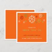 Yuletide Snowflake Scribbles : kerstkaart (Voorkant / Achterkant)