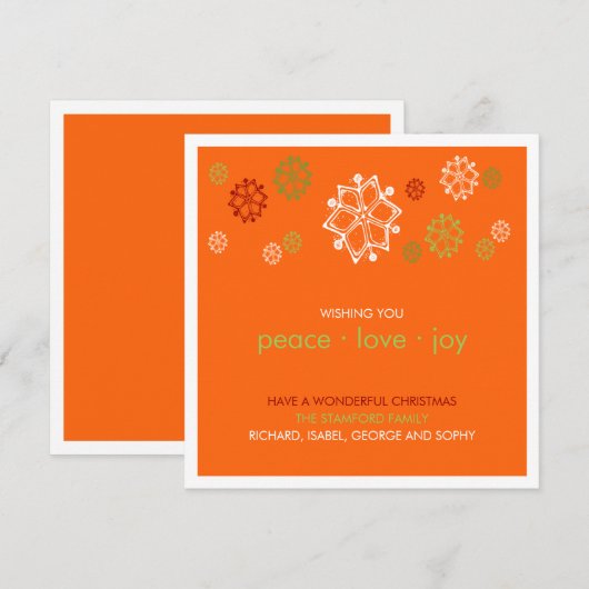 Yuletide Snowflake Scribbles : kerstkaart (Voorkant / Achterkant)