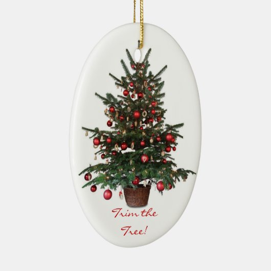 Yuletide Tree Christmas Oval Ornament (Rechts)