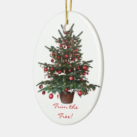Yuletide Tree Christmas Oval Ornament (Links)