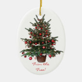 Yuletide Tree Christmas Oval Ornament (Voorkant)
