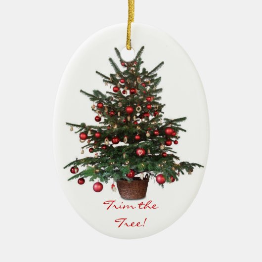 Yuletide Tree Christmas Oval Ornament (Voorkant)
