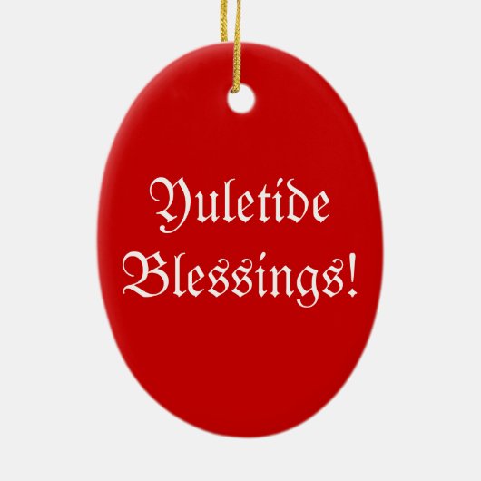 Yuletide Tree Christmas Oval Ornament (Achterkant)