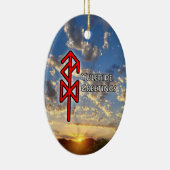 Yuletide Viking Rune Keramisch Ornament (Rechts)