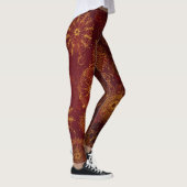 Yuletide weelde: Gouden draden van Kerstmis Leggings (Rechts)