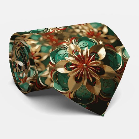 Yuletide weelde: Gouden draden van Kerstmis Stropdas (Opgerold)