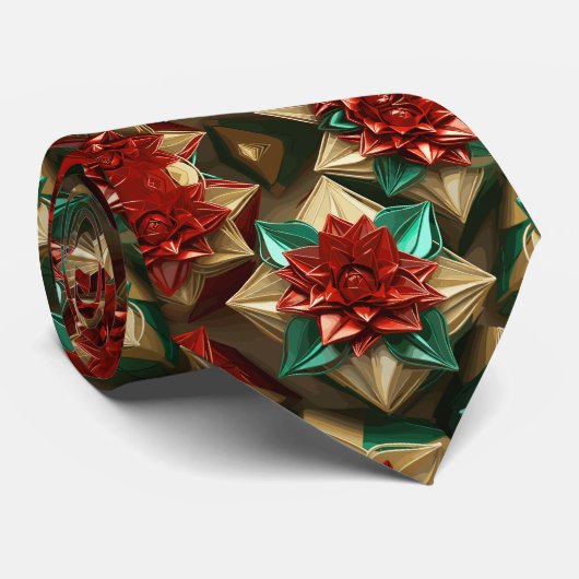 Yuletide weelde: Gouden draden van Kerstmis Stropdas (Opgerold)