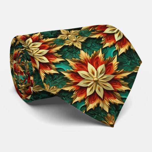 Yuletide weelde: Gouden draden van Kerstmis Stropdas (Opgerold)