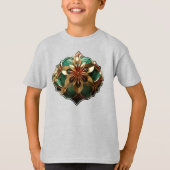 Yuletide weelde: Gouden draden van Kerstmis T-shirt (Voorkant)