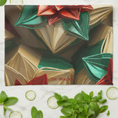 Yuletide weelde: Gouden draden van Kerstmis Theedoek (Gevouwen)