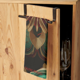 Yuletide weelde: Gouden draden van Kerstmis Theedoek