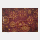 Yuletide weelde: Gouden draden van Kerstmis Theedoek (Horizontaal)