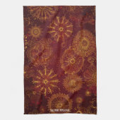 Yuletide weelde: Gouden draden van Kerstmis Theedoek (Verticaal)