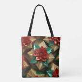 Yuletide weelde: Gouden draden van Kerstmis Tote Bag (Achterkant)