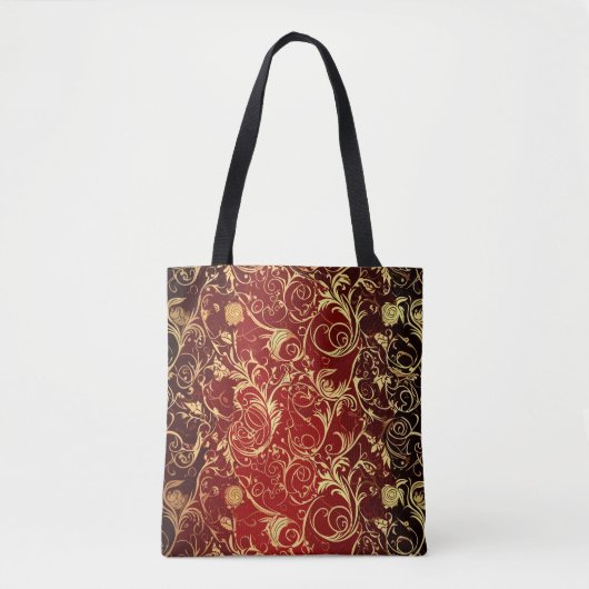 Yuletide weelde: Gouden draden van Kerstmis Tote Bag (Voorkant)
