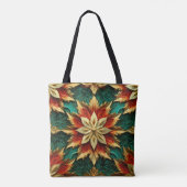 Yuletide weelde: Gouden draden van Kerstmis Tote Bag (Achterkant)