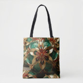 Yuletide weelde: Gouden draden van Kerstmis Tote Bag (Voorkant)